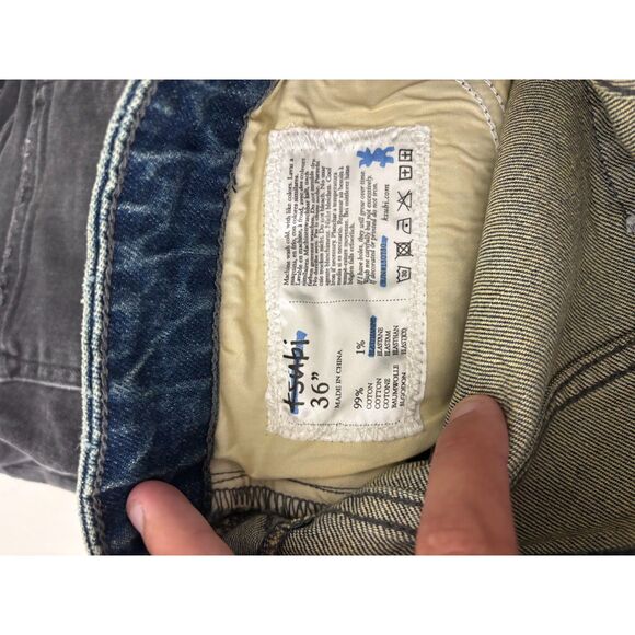 Ksubi Men Jean 36 Blue Van Winkle High Rage Distressed Patch Skinny Denim - Picture 8 of 8